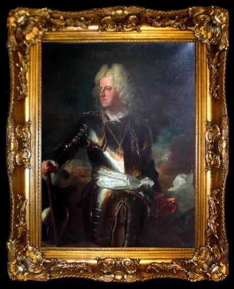 framed  Hyacinthe Rigaud Portrait de Charles IV de Mantoue, ta009-2